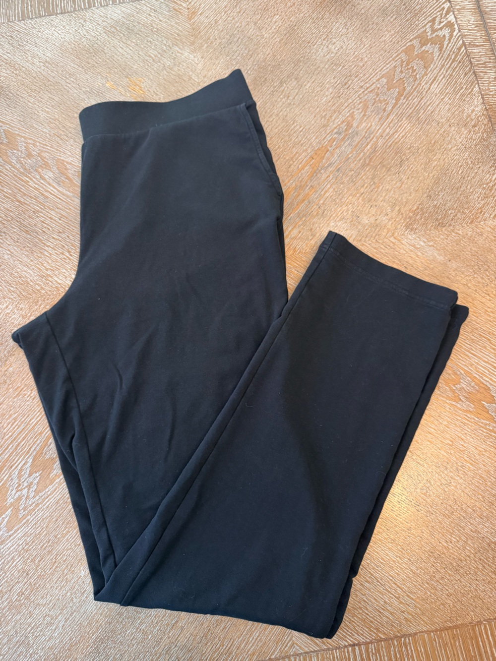 J. JILL PureJill Black Affinity French Terry Slim Leg Pants LTall Waist 38”